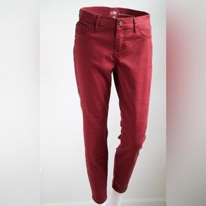 New York & Co. 𝅺Soho Women’s Crosby Slim Leg Ankle Burgundy Jeans Size 6